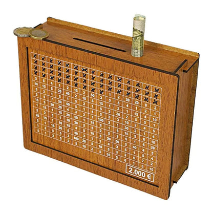 Rynx | Wooden piggy bank with counter – Durable and Decorative