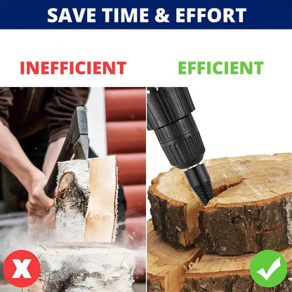 Rynx | Wood drill attachment – Efficient splitting attachment for firewood quickly and easily