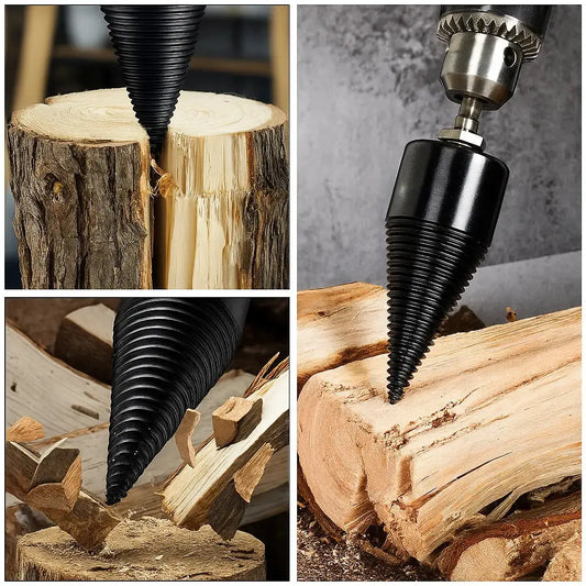 Rynx | Wood drill attachment – Efficient splitting attachment for firewood quickly and easily
