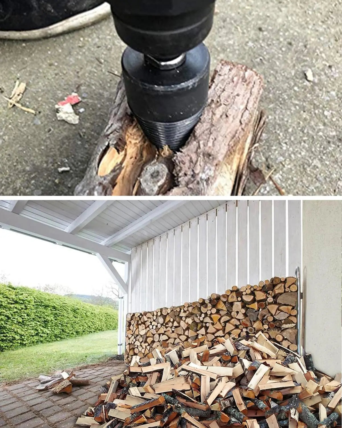 Rynx | Wood splitting drill set – Energy-saving splitting with drill