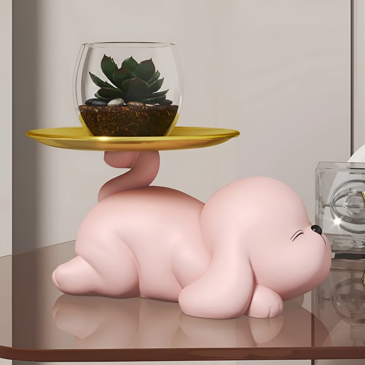 Rynx | Decorative dog bowl holder with tray