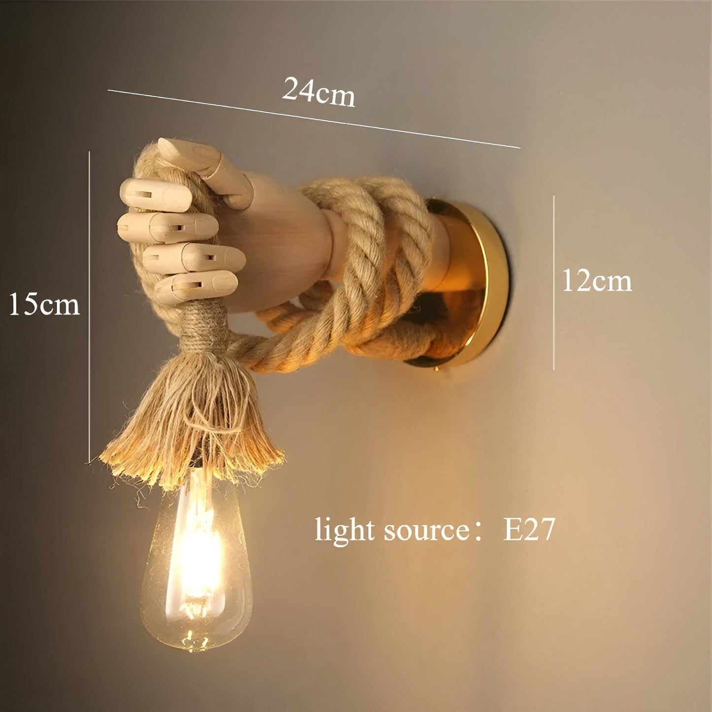 Rynx | Rope - Rustic Wall Lamp with Timeless Design