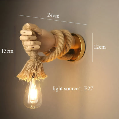 Rynx | Rope - Rustic Wall Lamp with Timeless Design