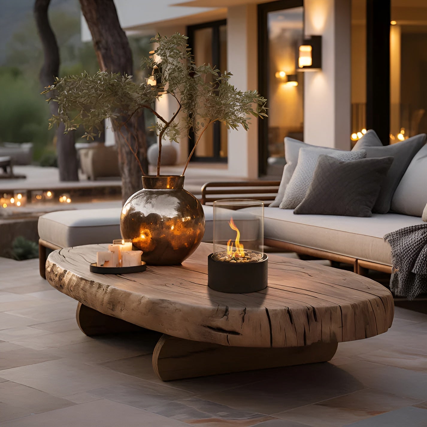 Rynx | SleekFlame - Stylish black metal base table fire pit