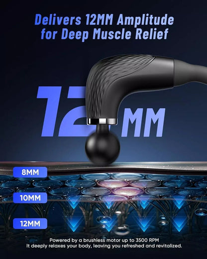 Rynx | U-shaped massage gun for full body training 4 massage heads