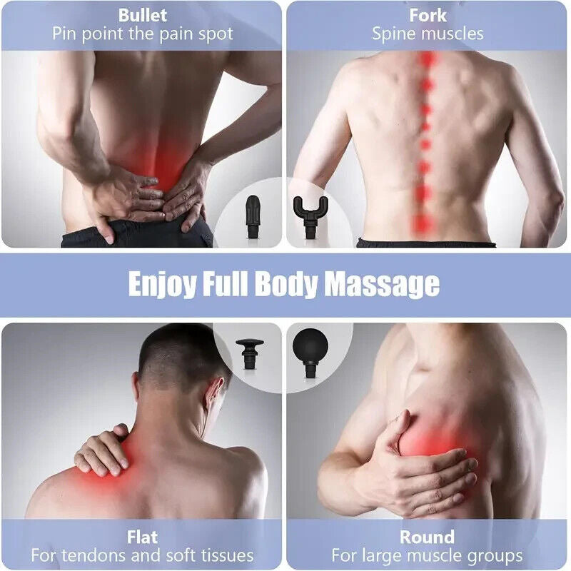 Rynx | U-shaped massage gun for full body training 4 massage heads