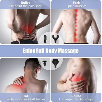 Rynx | U-shaped massage gun for full body training 4 massage heads