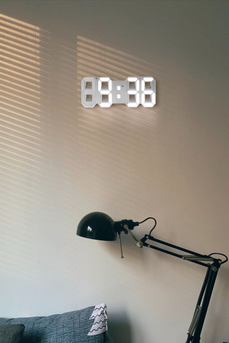RYNX | 3D LED Wall Clock | Modern Digital Clock | Dimmable LED Light | Stylish Wall Decor