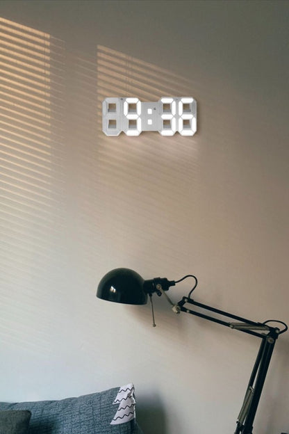 RYNX | 3D LED Wall Clock | Modern Digital Clock | Dimmable LED Light | Stylish Wall Decor
