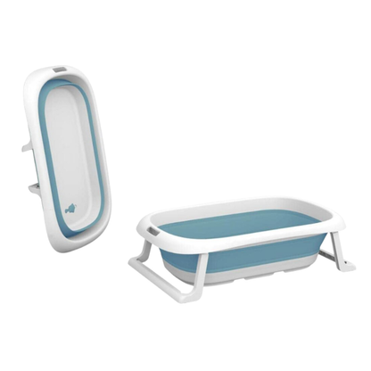 Rynx | Plastic Portable & Foldable Bathtub Blue & White