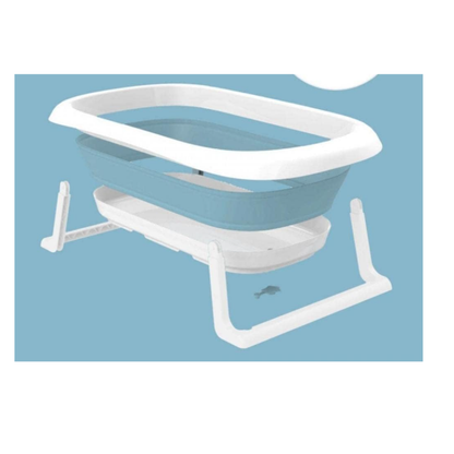 Rynx | Plastic Portable & Foldable Bathtub Blue & White