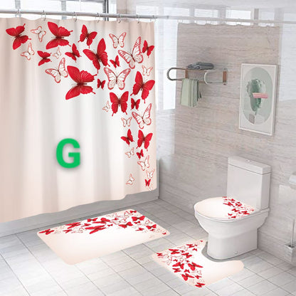 Rynx | 4pcs Bathroom Shower Curtain