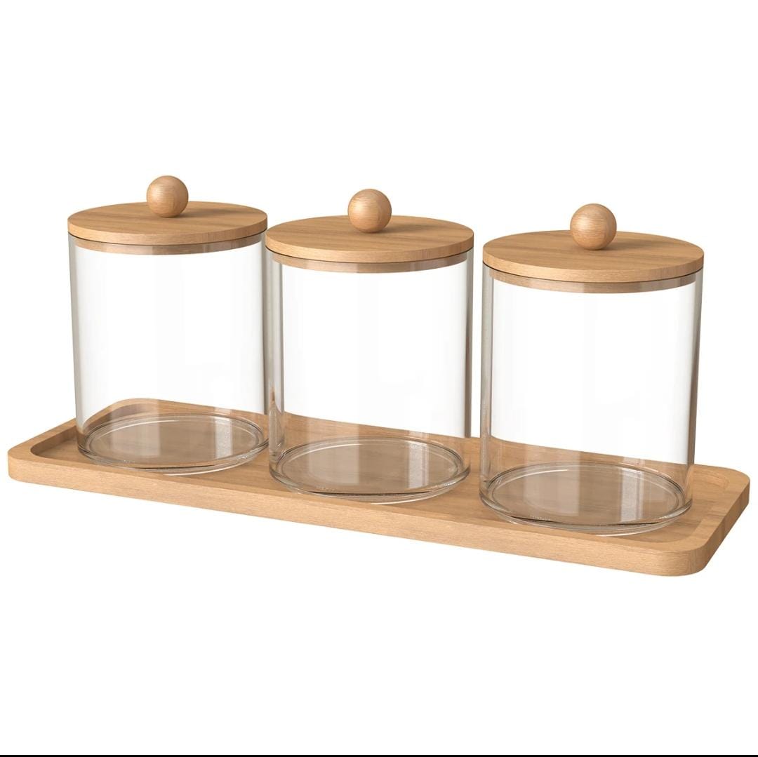Rynx | Acrylic Organizer with Bamboo Lids