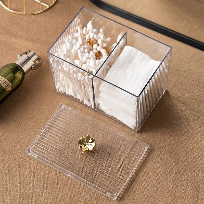 Rynx | Twin Acrylic Cotton Pad Storage Box
