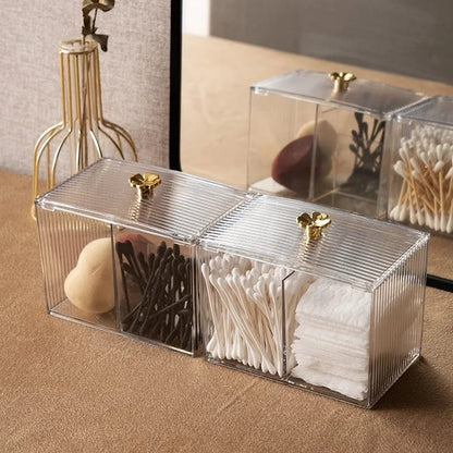 Rynx | Twin Acrylic Cotton Pad Storage Box