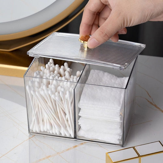 Rynx | Twin Acrylic Cotton Pad Storage Box