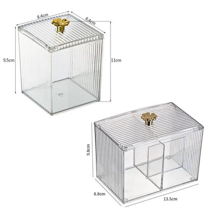 Rynx | Twin Acrylic Cotton Pad Storage Box
