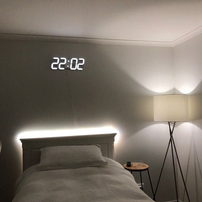 RYNX | 3D LED Wall Clock | Modern Digital Clock | Dimmable LED Light | Stylish Wall Decor