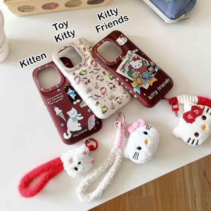 Rynx | Puffer Leather Designer Case for iPhone with Kitty Strap Holder