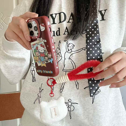 Rynx | Puffer Leather Designer Case for iPhone with Kitty Strap Holder