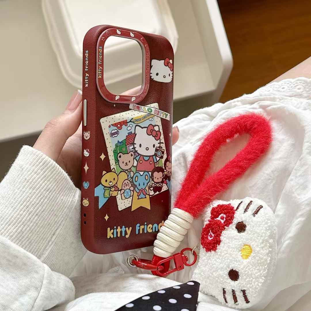 Rynx | Puffer Leather Designer Case for iPhone with Kitty Strap Holder