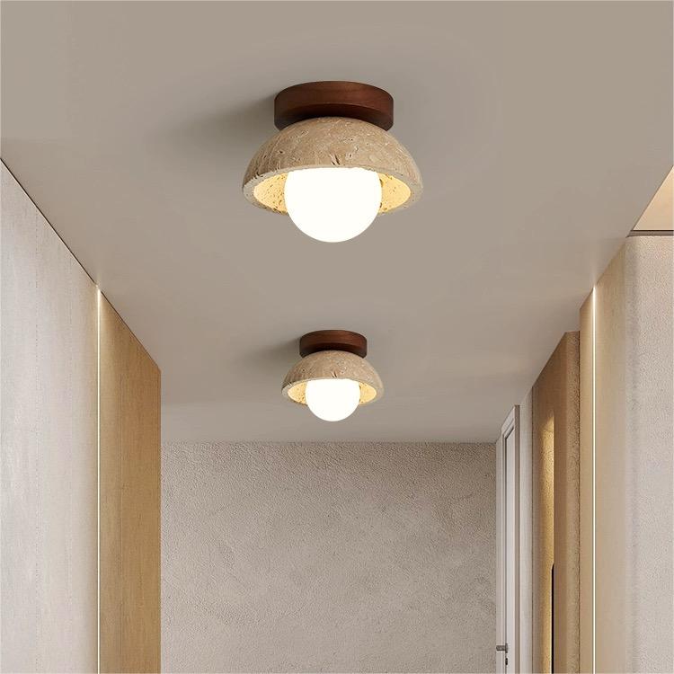 Rynx | Industrial Modern Beige Stone Wall Lamp