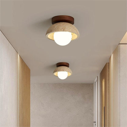 Rynx | Industrial Modern Beige Stone Wall Lamp