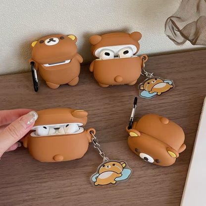 Rynx | Cute Bear 3D Silicone AirPods Case with Keychain