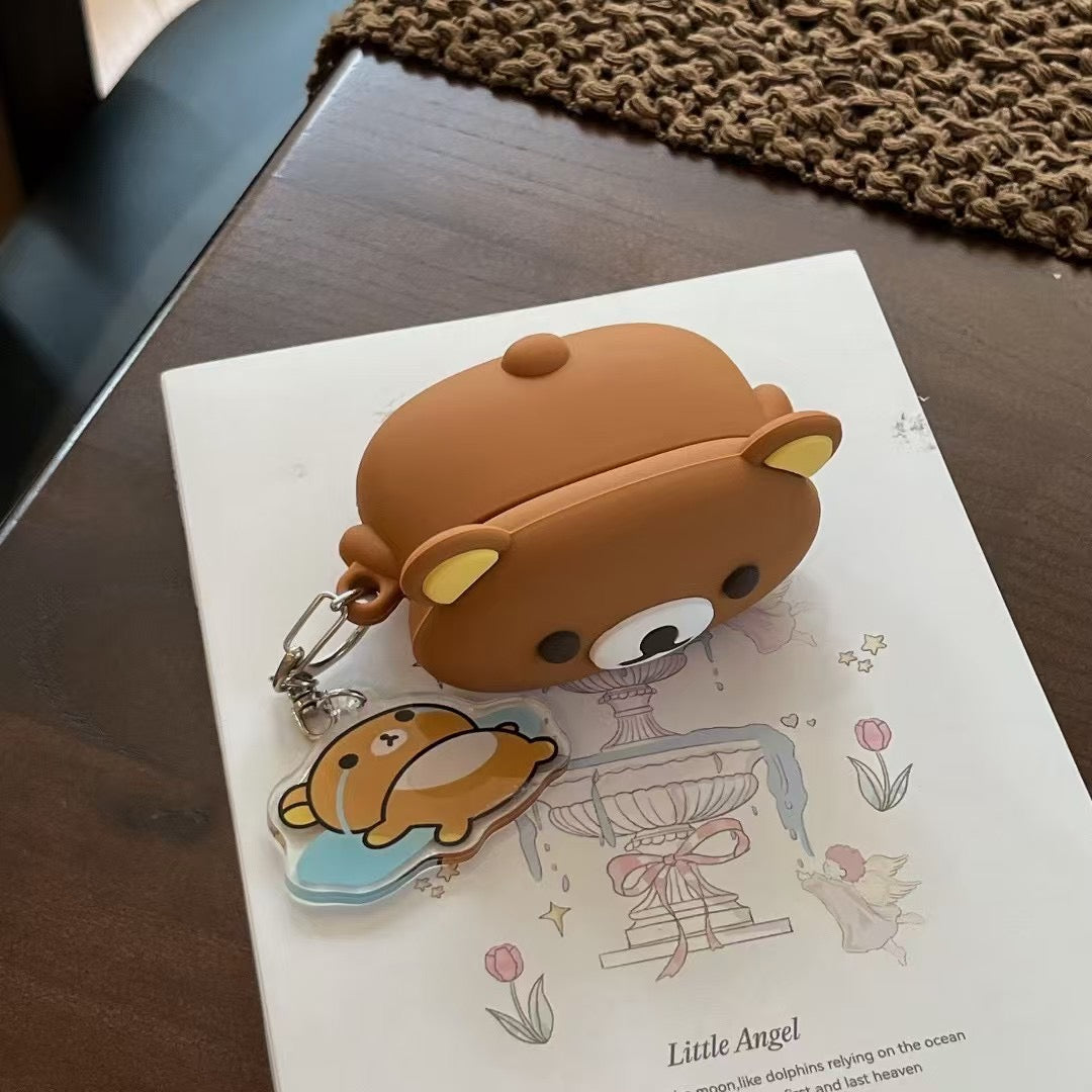 Rynx | Cute Bear 3D Silicone AirPods Case with Keychain