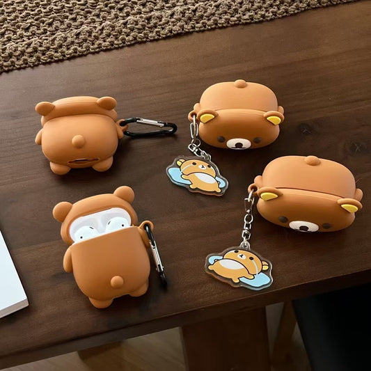 Rynx | Cute Bear 3D Silicone AirPods Case with Keychain