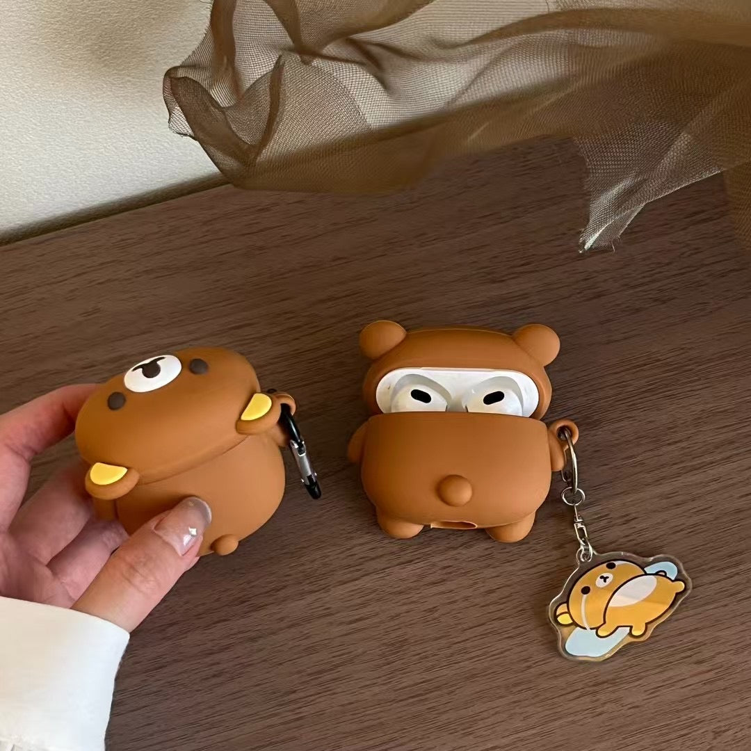 Rynx | Cute Bear 3D Silicone AirPods Case with Keychain