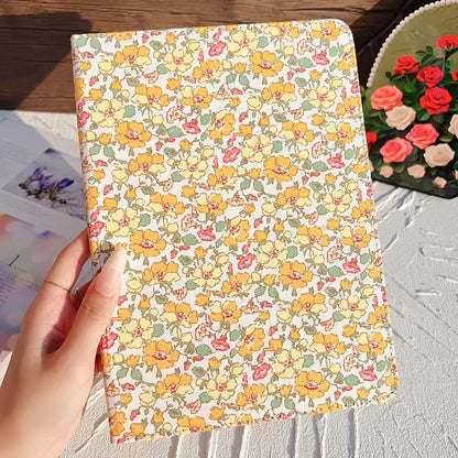 Rynx | Floral Print iPad Case Quilted Pastel & Vintage Flower Pattern for iPad Case
