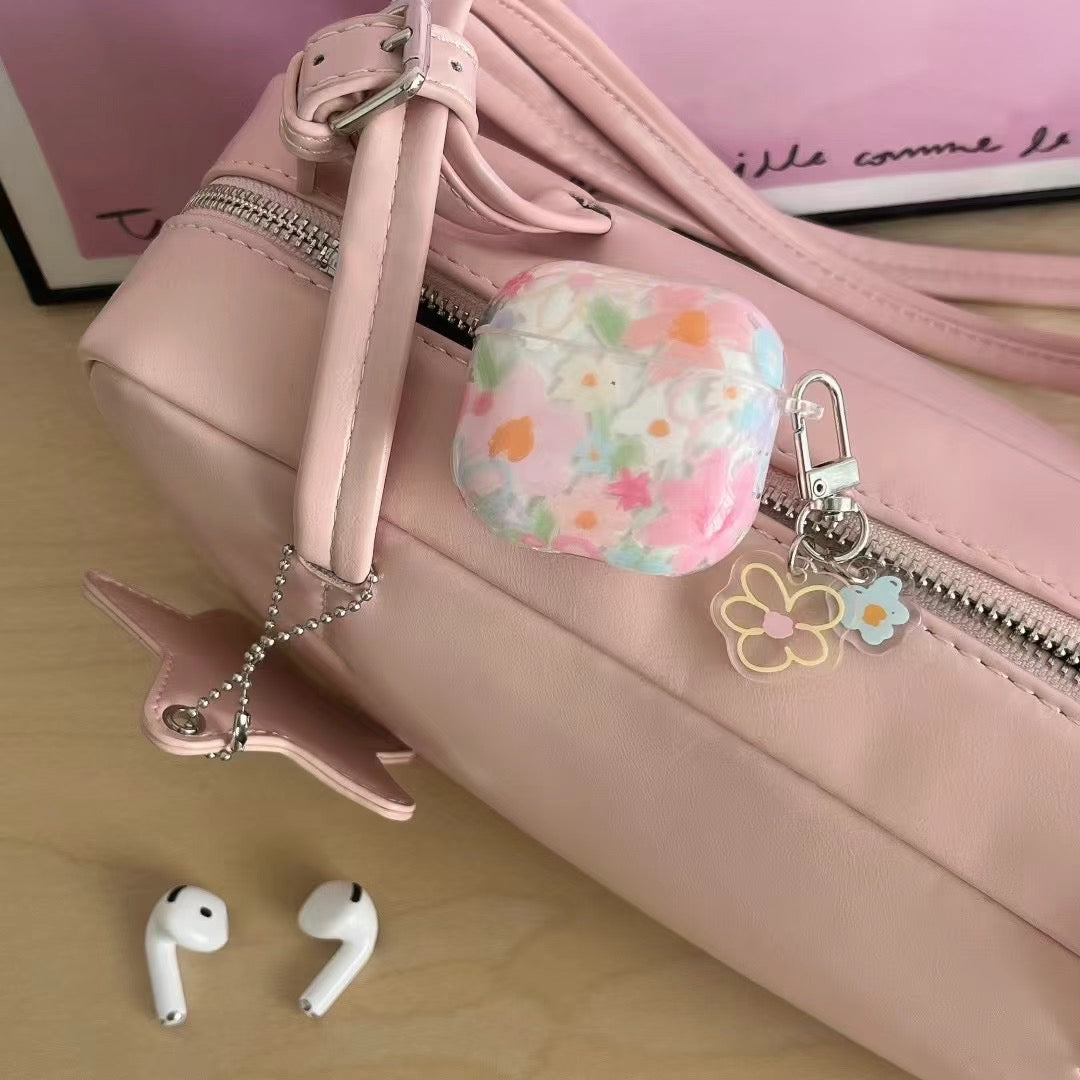 Rynx | Pastel Flowers Shiny AirPods Case with Charm