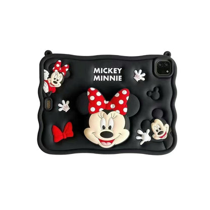 Rynx | 3D Cartoon Silicone iPad Case – Shockproof Cartoon Stand Case with Shoulder Strap