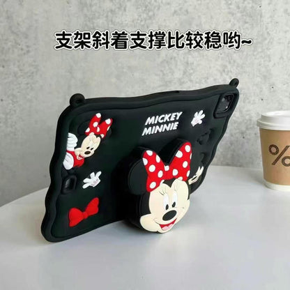 Rynx | 3D Cartoon Silicone iPad Case – Shockproof Cartoon Stand Case with Shoulder Strap