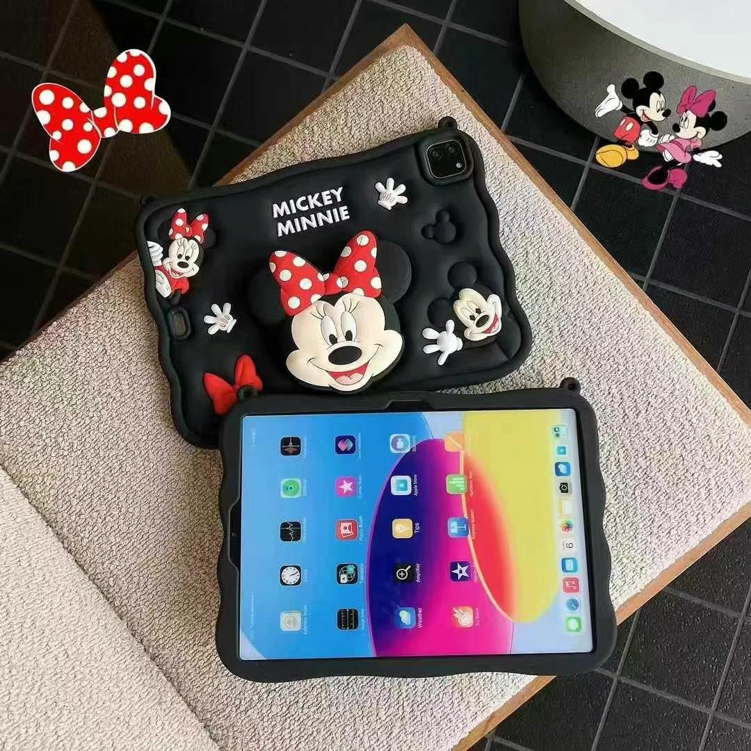 Rynx | 3D Cartoon Silicone iPad Case – Shockproof Cartoon Stand Case with Shoulder Strap