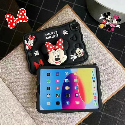 Rynx | 3D Cartoon Silicone iPad Case – Shockproof Cartoon Stand Case with Shoulder Strap