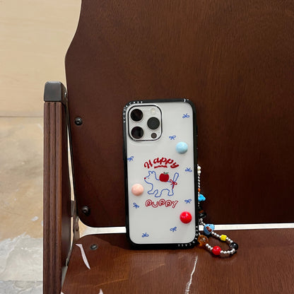 Rynx | Happy Summer Puppy iPhone case with 3D candy beads & charm wire