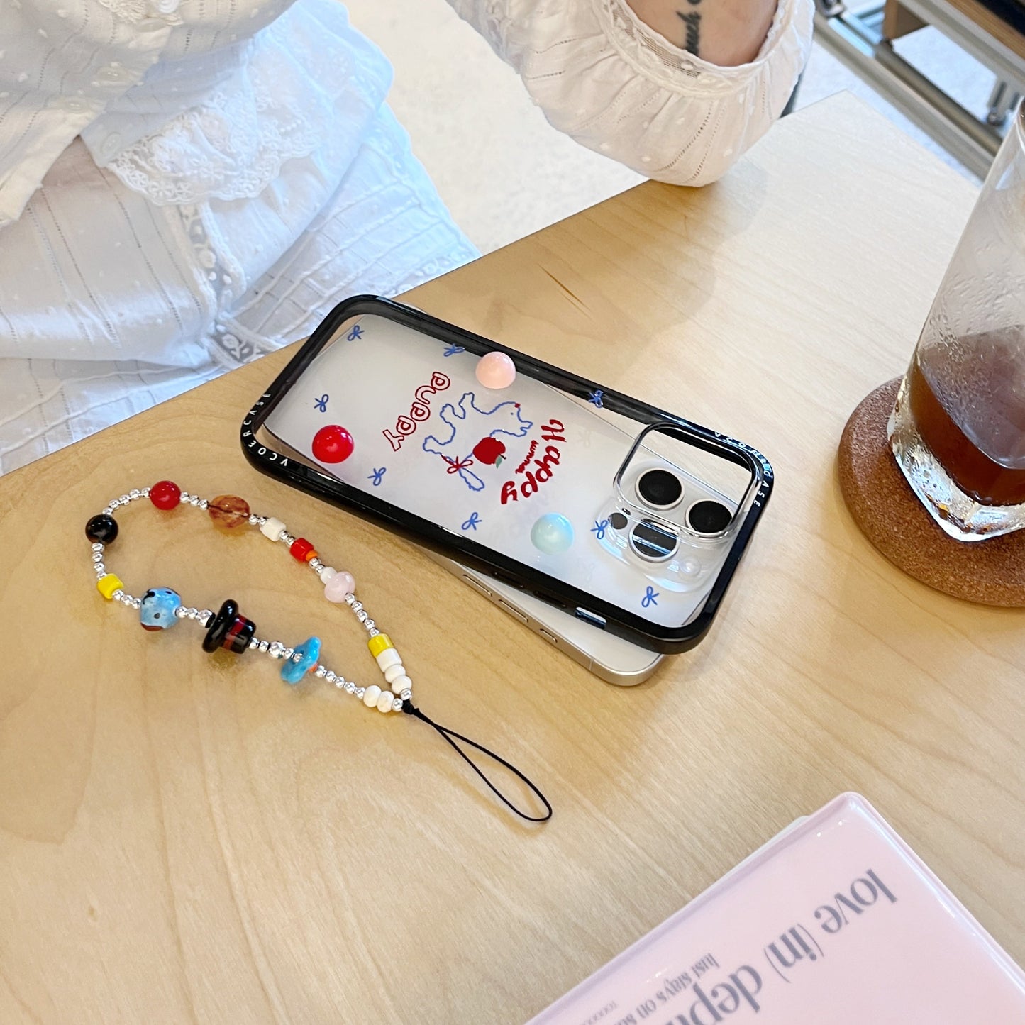 Rynx | Happy Summer Puppy iPhone case with 3D candy beads & charm wire