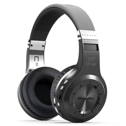 RYNX | Bluedio H+ Turbine Wireless Bluetooth 4.1 Stereo Headphones Headset with Mic & Micro SD Card Slot & FM Radio, For iPhone, Samsung, Huawei, Xiaomi, HTC and Other Smartphones, All Audio Devices(Black)