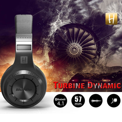 RYNX | Bluedio H+ Turbine Wireless Bluetooth 4.1 Stereo Headphones Headset with Mic & Micro SD Card Slot & FM Radio, For iPhone, Samsung, Huawei, Xiaomi, HTC and Other Smartphones, All Audio Devices(Black)