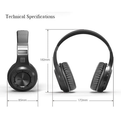 RYNX | Bluedio H+ Turbine Wireless Bluetooth 4.1 Stereo Headphones Headset with Mic & Micro SD Card Slot & FM Radio, For iPhone, Samsung, Huawei, Xiaomi, HTC and Other Smartphones, All Audio Devices(White)