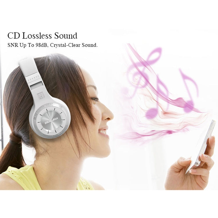 RYNX | Bluedio H+ Turbine Wireless Bluetooth 4.1 Stereo Headphones Headset with Mic & Micro SD Card Slot & FM Radio, For iPhone, Samsung, Huawei, Xiaomi, HTC and Other Smartphones, All Audio Devices(White)