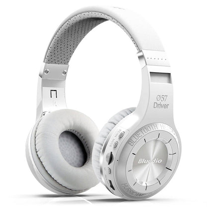 RYNX | Bluedio H+ Turbine Wireless Bluetooth 4.1 Stereo Headphones Headset with Mic & Micro SD Card Slot & FM Radio, For iPhone, Samsung, Huawei, Xiaomi, HTC and Other Smartphones, All Audio Devices(White)