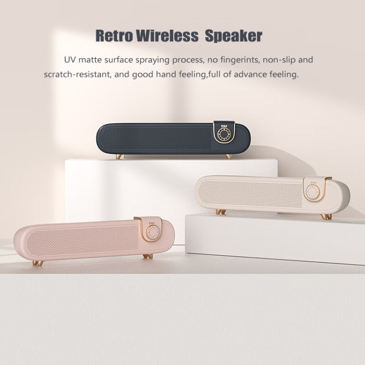 RYNX | EWA L102 Classic Style Retro Bluetooth Wireless Speaker, Support TF/AUX(Pink)