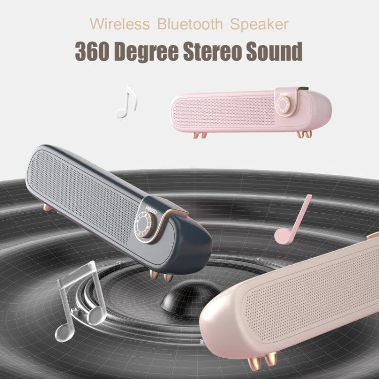 RYNX | EWA L102 Classic Style Retro Bluetooth Wireless Speaker, Support TF/AUX(Pink)