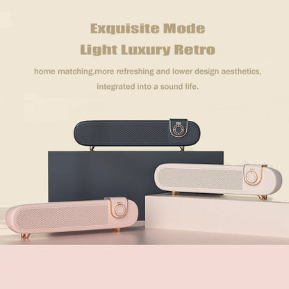 RYNX | EWA L102 Classic Style Retro Bluetooth Wireless Speaker, Support TF/AUX(Pink)