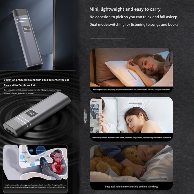 RYNX | QY08 Bluetooth Bone Conduction Pillow Speaker (Grey)