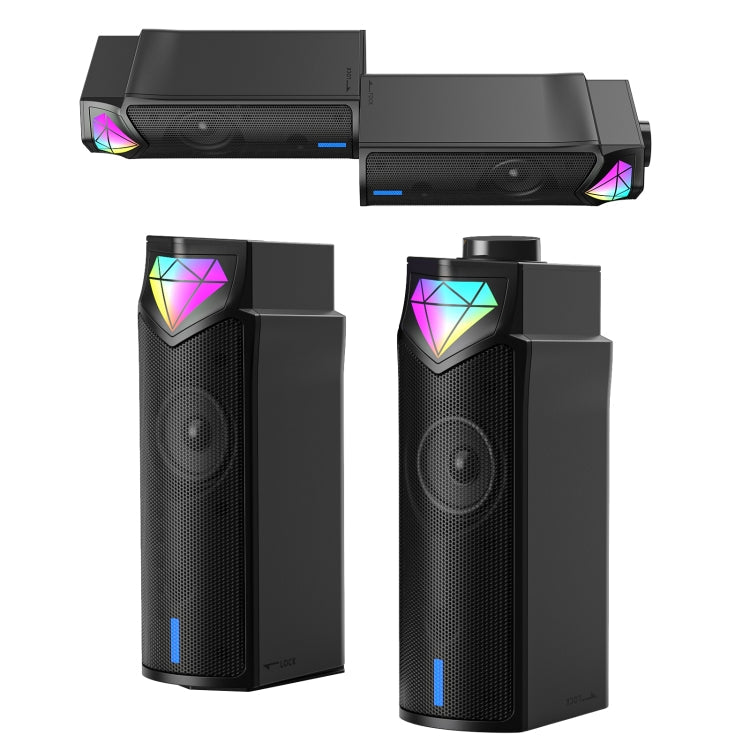 Rynx | L1 Outdoor portable RGB light USB Bluetooth wireless speaker with microphone (Black)