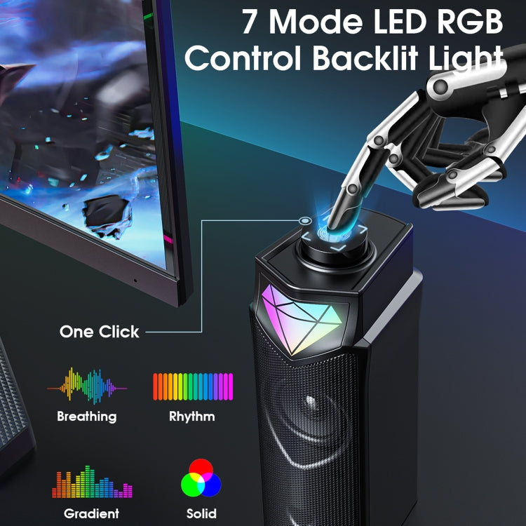 Rynx | L1 Outdoor portable RGB light USB Bluetooth wireless speaker with microphone (Black)